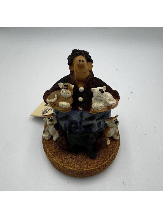 Sara Meadows Other - Sara Meadows Folk Art Sculpture Cats Handcrafted Vintage